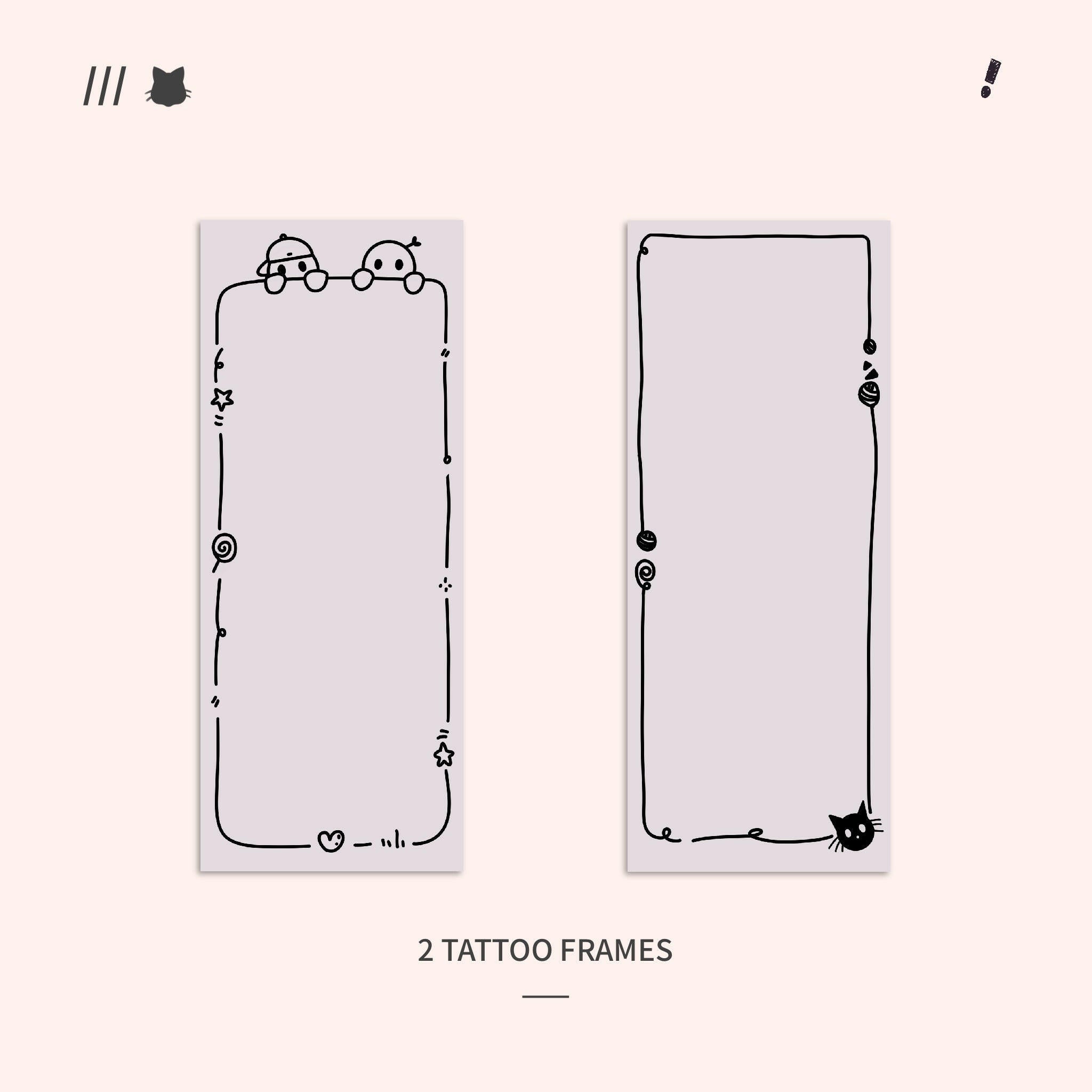 temporary tattoo frames